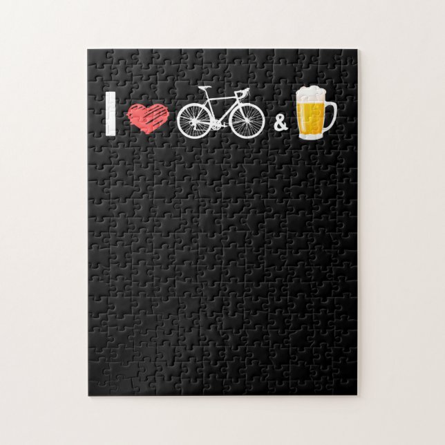 I Liebe Bikes und Bier - Fahrrad (Vertikal)