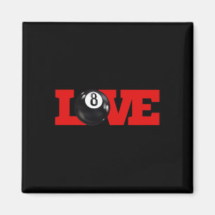I Liebe Billard 8 Ball Pool Player Carom Englisch Magnet