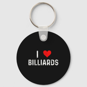 I Liebe Billard - Herz - gestörter Billardtisch H Schlüsselanhänger
