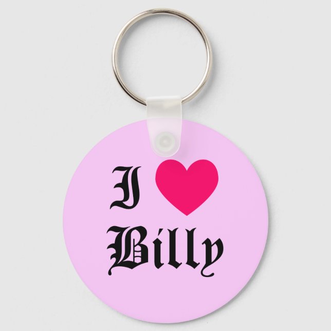 I Liebe Billy Schlüsselanhänger (Vorderseite)