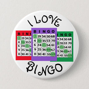I Liebe BINGO Cards Button