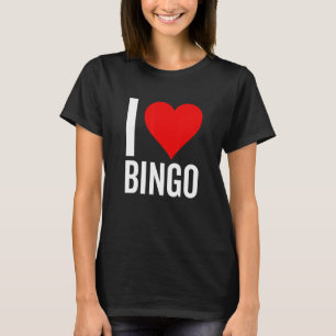 I Liebe Bingo Herzspiel Bingo Großmutter Mutter T-Shirt