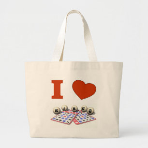 I Liebe-Bingo-klassische Taschen-Tasche Jumbo Stoffbeutel