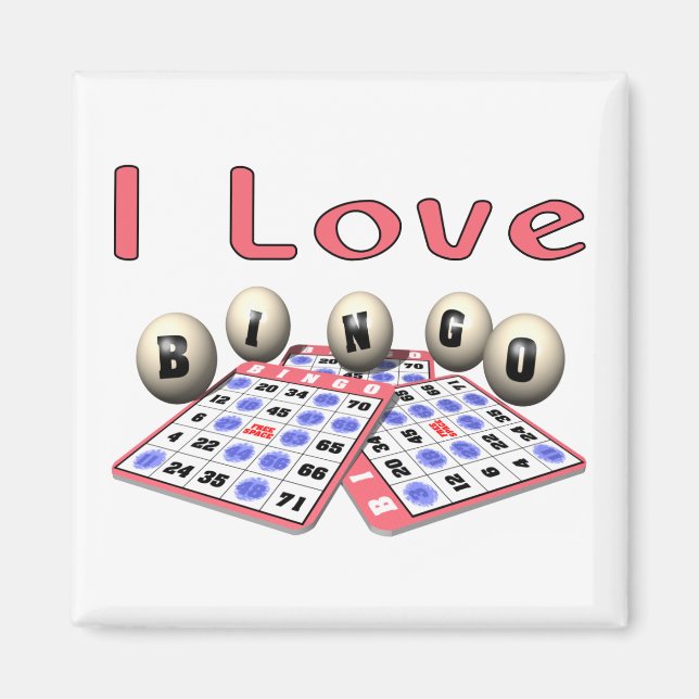 I Liebe Bingo Magnet (Vorne)