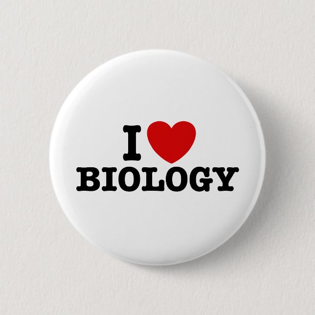 I Liebe Biologie Button (Vorderseite)