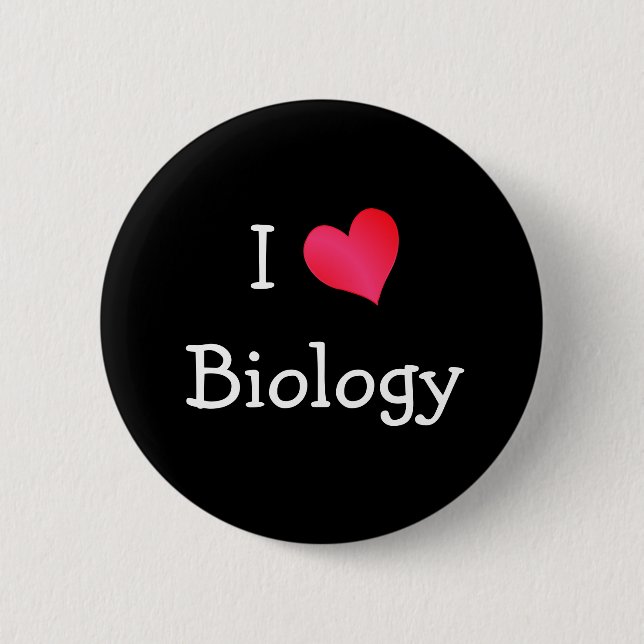 I Liebe Biologie Button (Vorderseite)
