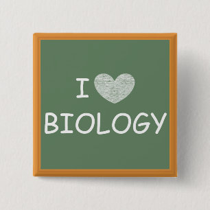 I Liebe-Biologie Button