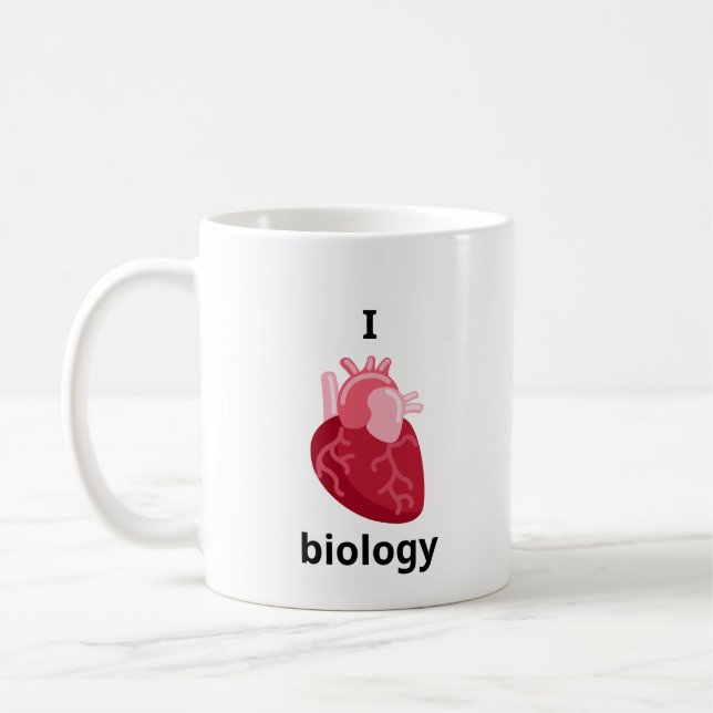 I Liebe Biologie Kaffeetasse (Links)