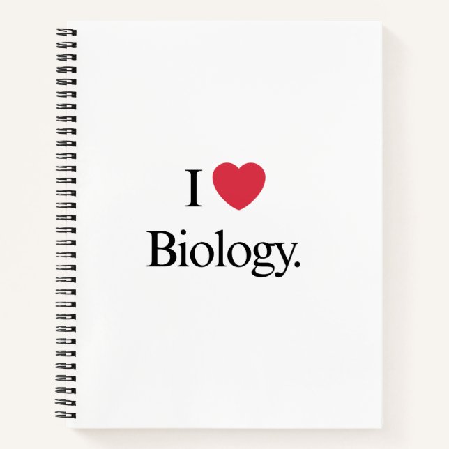 I Liebe Biologie Notizbuch (Vorderseite)