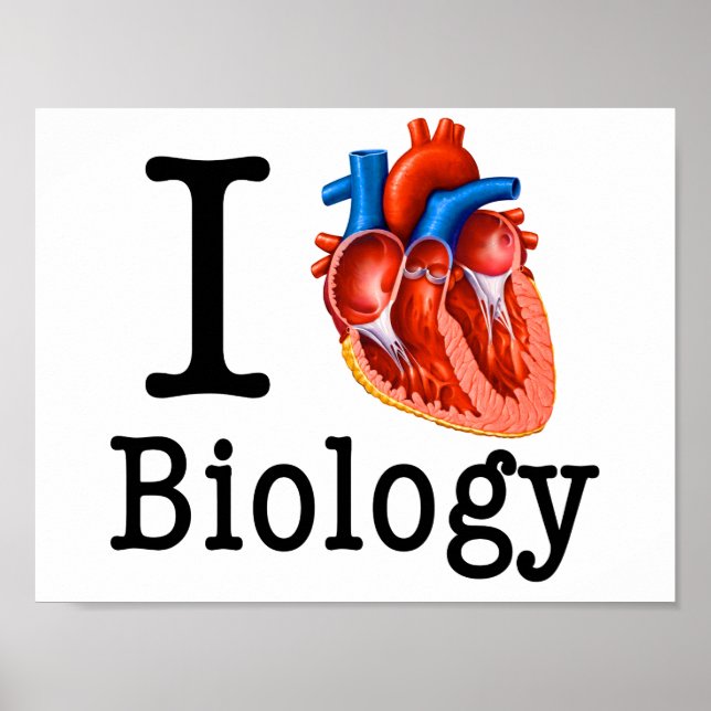 I Liebe Biologie Poster (Vorne)
