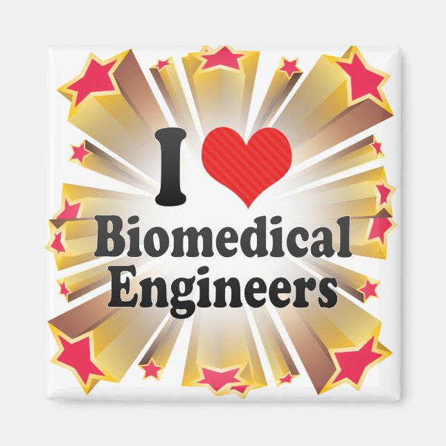 I Liebe biomedizinischer Ingenieure Magnet (Vorne)