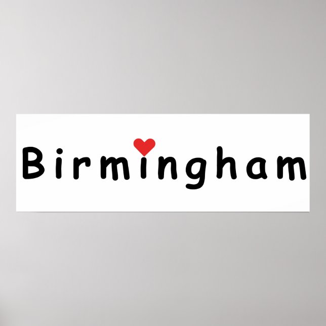 I Liebe Birmingham Poster (Vorne)