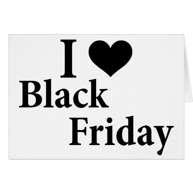 I Liebe Black Friday (Vorderseite (Horizontal))