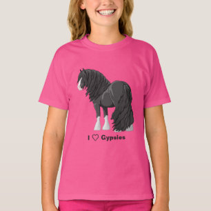 I Liebe Black Sinti und Roma Vanner Pferdeentwurf T-Shirt