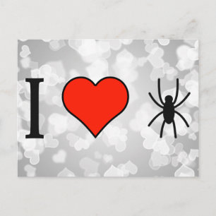 I Liebe Black Spiders Postkarte