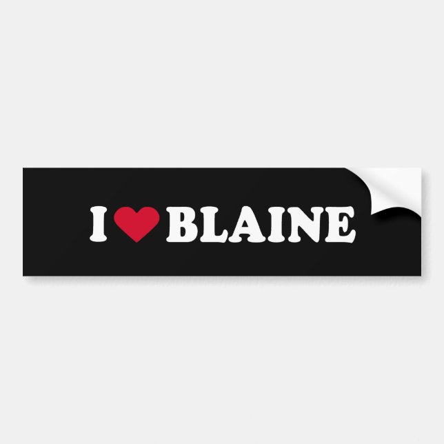 I LIEBE BLAINE AUTOAUFKLEBER (Vorne)