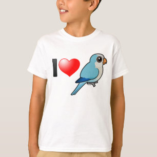 I Liebe-Blau-Quäker T-Shirt