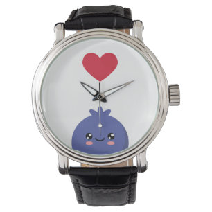 I Liebe Blaubeeren Armbanduhr