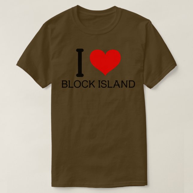 I Liebe Block Insel T-Shirt (Design vorne)