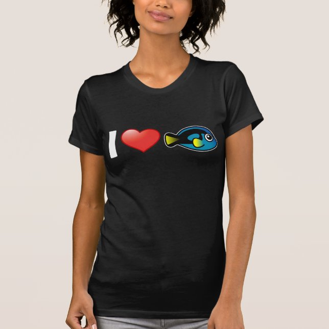 I Liebe Blue Tang T-Shirt (Vorderseite)