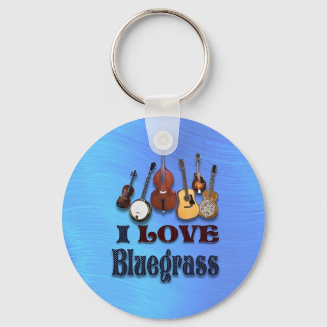 I LIEBE BLUEGRASS-SCHLÜSSELANHÄNGER SCHLÜSSELANHÄNGER (Vorderseite)