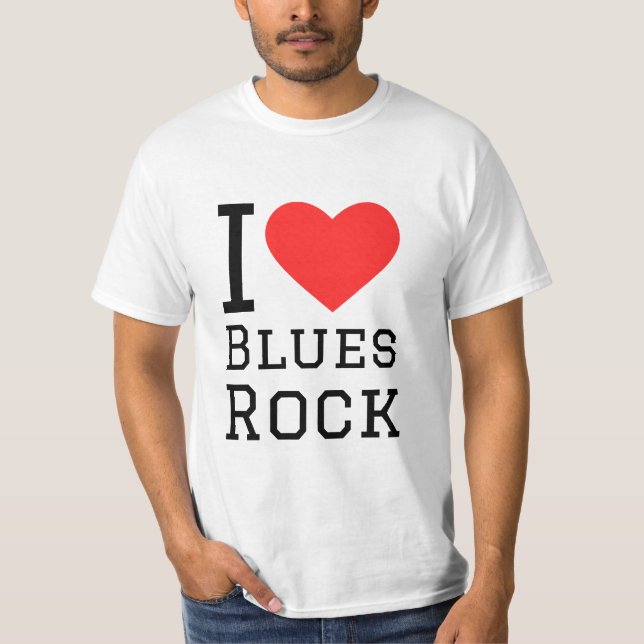 I Liebe Blues Rock T-Shirt (Vorderseite)