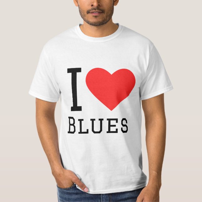 I LIEBE BLUES T-Shirt (Vorderseite)