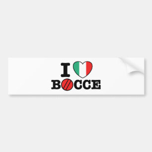 I Liebe Bocce Autoaufkleber