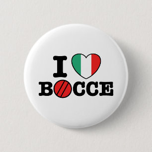 I Liebe Bocce Button