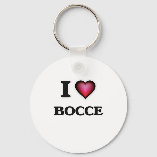 I Liebe Bocce Schlüsselanhänger (Vorderseite)