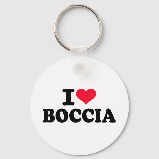 I Liebe boccia Schlüsselanhänger (Vorderseite)