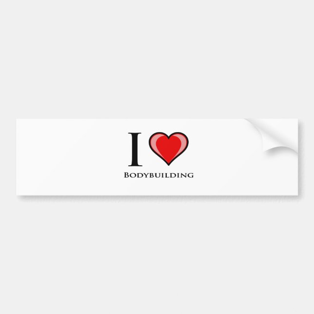 I Liebe-Bodybuilding Autoaufkleber (Vorne)