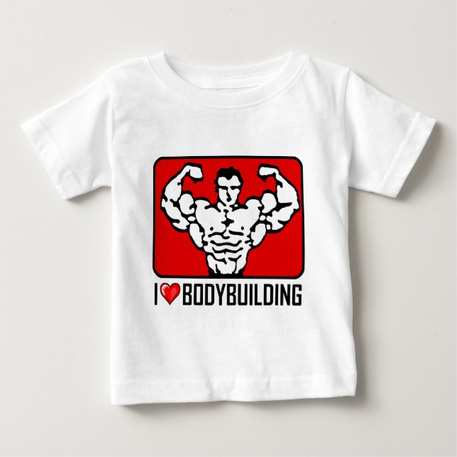 I Liebe-Bodybuilding Baby T-shirt (Vorderseite)