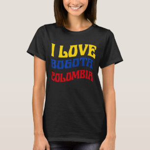 I Liebe Bogota Kolumbien Flaggenplan Kolumbien Pri T-Shirt