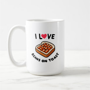 I Liebe Bohnen auf Toast Kaffeetasse