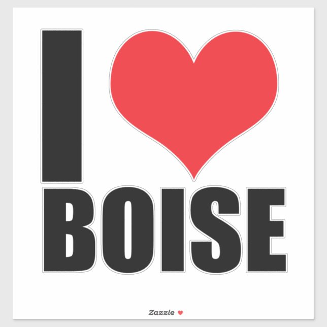 I Liebe Boise Aufkleber (Blatt)