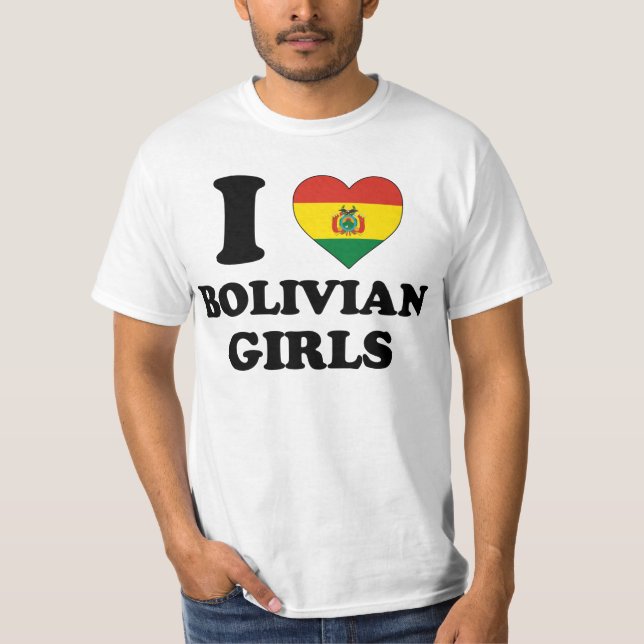 I Liebe Bolivian Girls T-Shirt (Vorderseite)