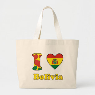 I Liebe Bolivien Jumbo Stoffbeutel