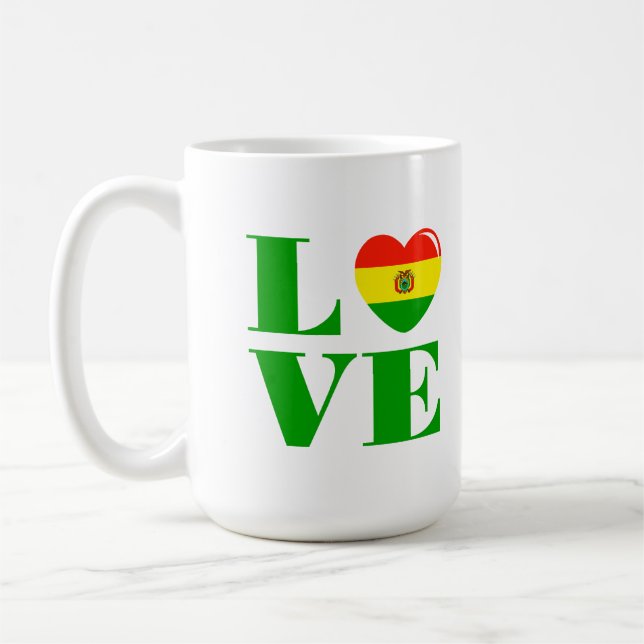 I Liebe Bolivien Kaffeetasse (Links)