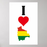 I Liebe Bolivien Vertikal I Herzenlandkarte