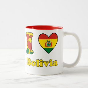 I Liebe Bolivien Zweifarbige Tasse