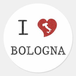 I Liebe Bologna Runder Aufkleber