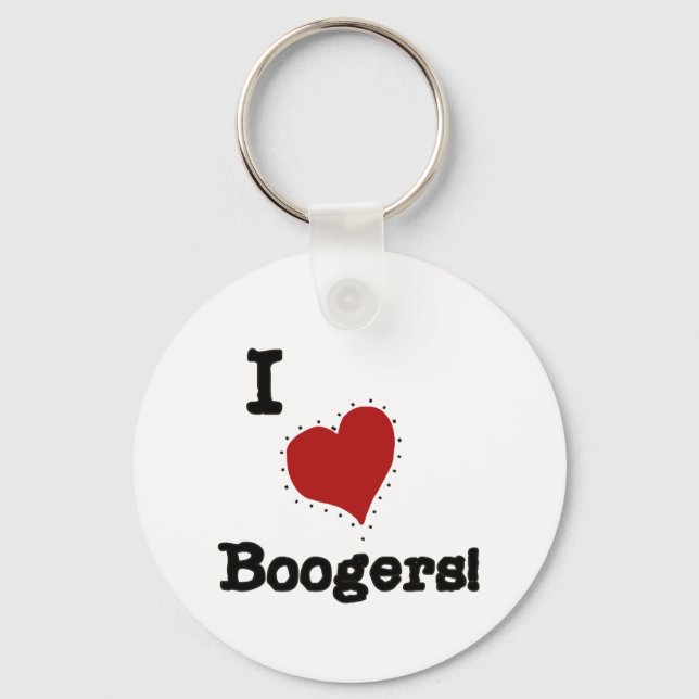 I Liebe Boogers Tshirts und Geschenke Schlüsselanhänger (Vorderseite)