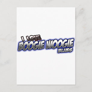 I Liebe Boogie Woogie BLUES Postkarte