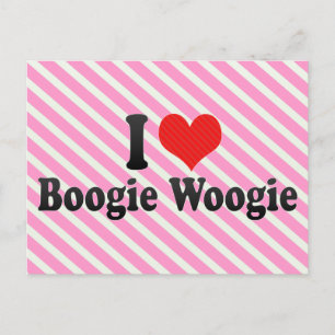 I Liebe Boogie Woogie Postkarte