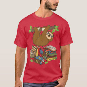I Liebe Books Chibi Anime Sloth's Book Lover T-Shirt