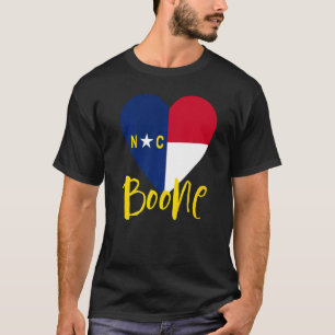 I Liebe Boone North Carolina City N.C. Flaggenmitt T-Shirt