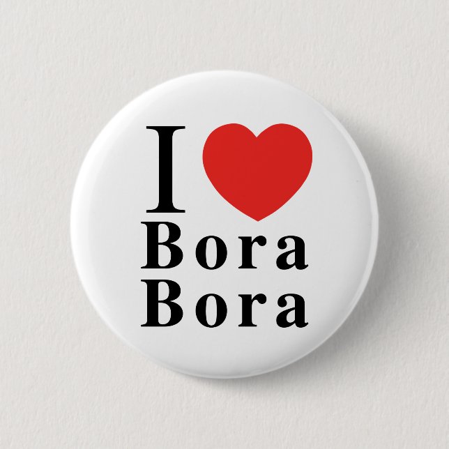 I [LIEBE] Bora Bora Knopf Button (Vorderseite)