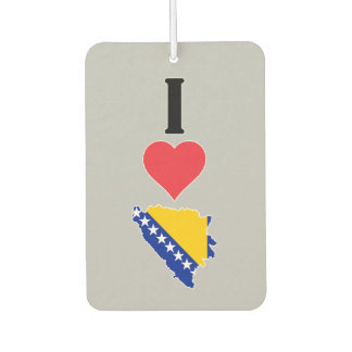 I Liebe Bosnien und Herzegowina - Länderflagge Autolufterfrischer