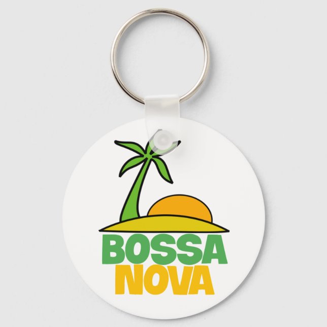 I Liebe Bossa Nova Geschenk für brasilianische Mus Schlüsselanhänger (Vorderseite)